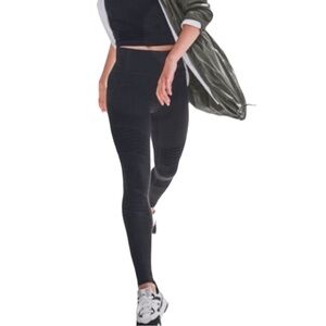NEW Athleta Inclination Black Moto Tights Leggings XXS